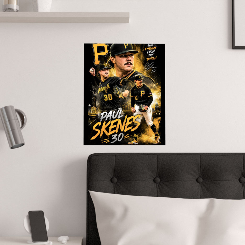 Paul Skenes Baseball Poster — Pittsburgh Pirates Satin Print (30)