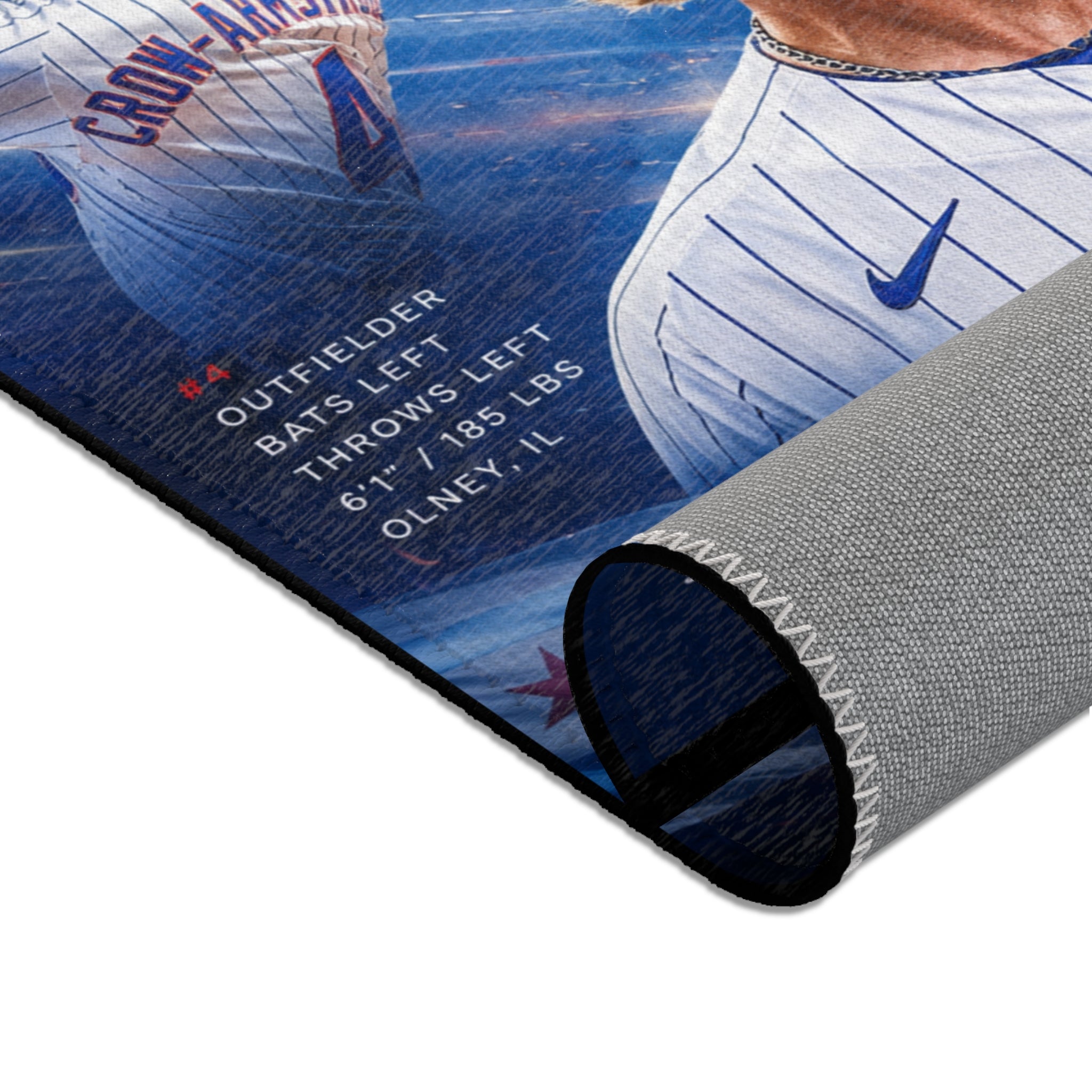 Chicago Cubs Pete Crow-Armstrong Baseball Area Rug – Team Poster Design