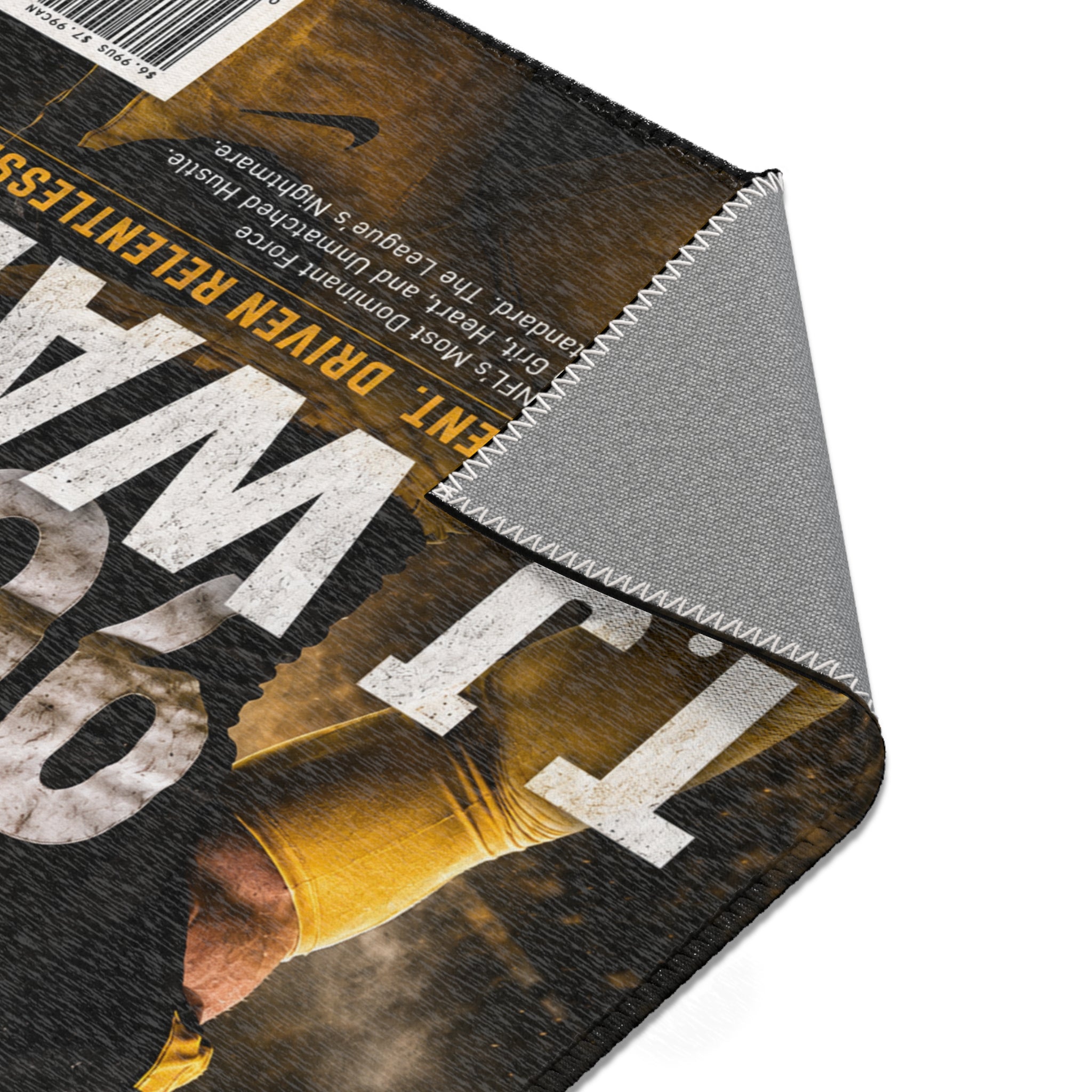 T.J. Watt Sports Illustrated Cover Area Rug — Pittsburgh Steelers Football Decor