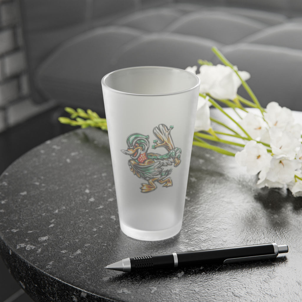 Ducks Frosted Pint Glass