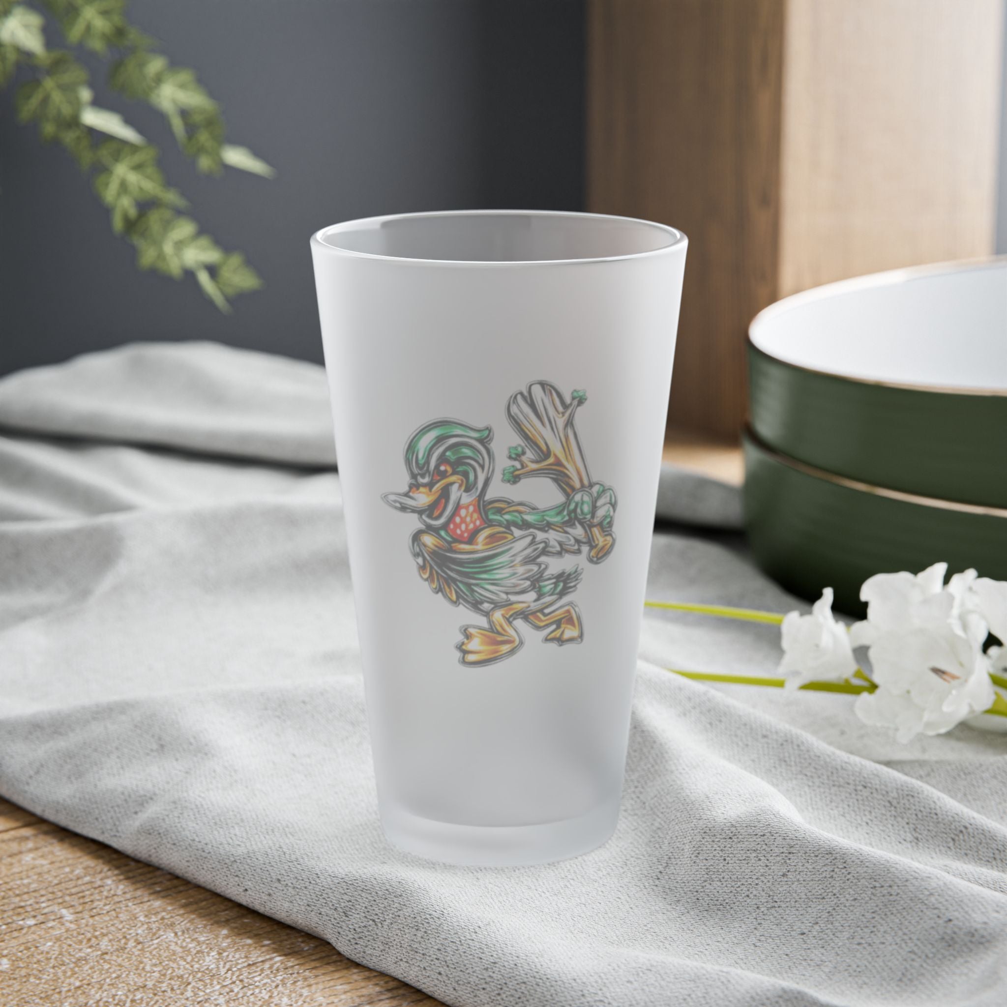 Ducks Frosted Pint Glass