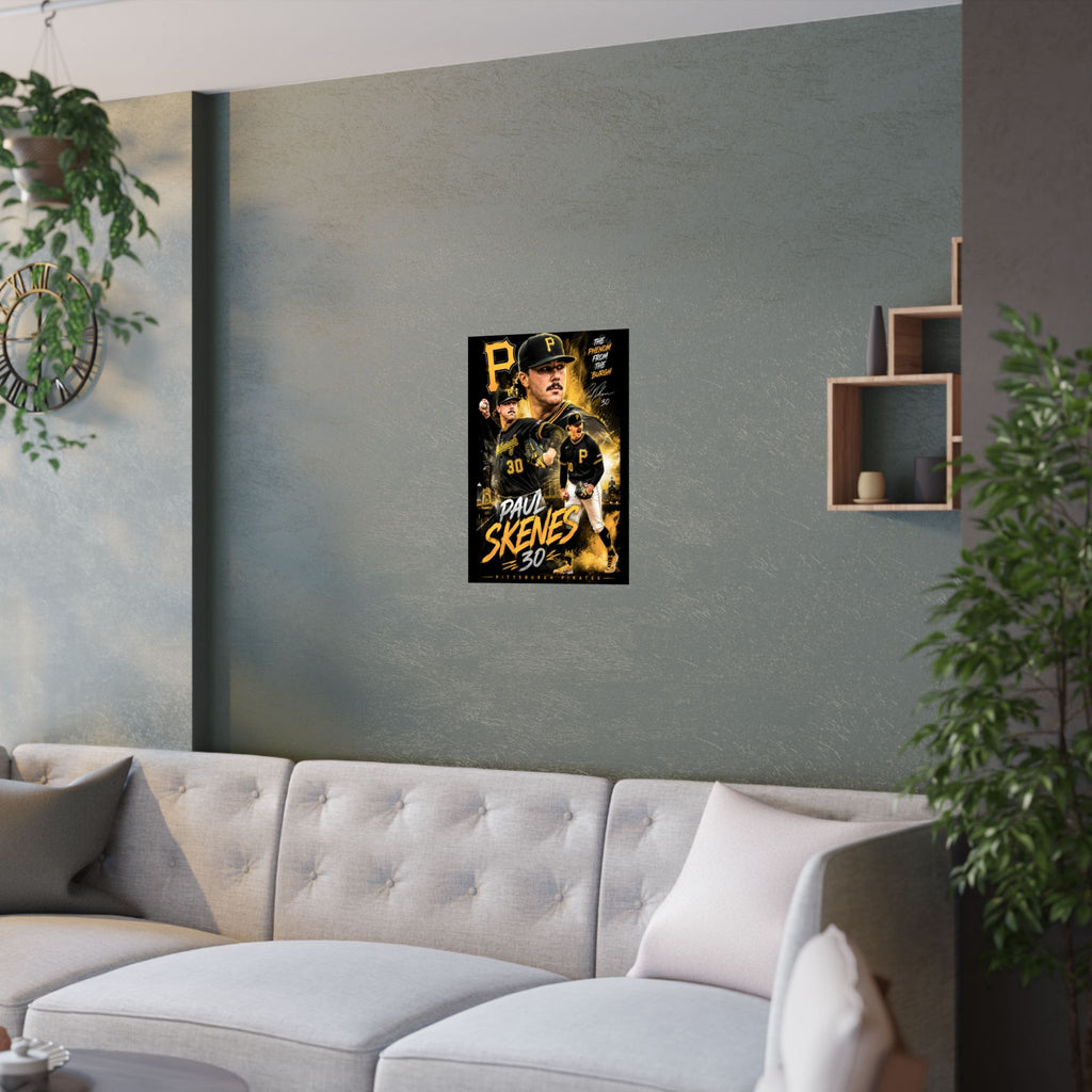 Paul Skenes Baseball Poster — Pittsburgh Pirates Satin Print (30)